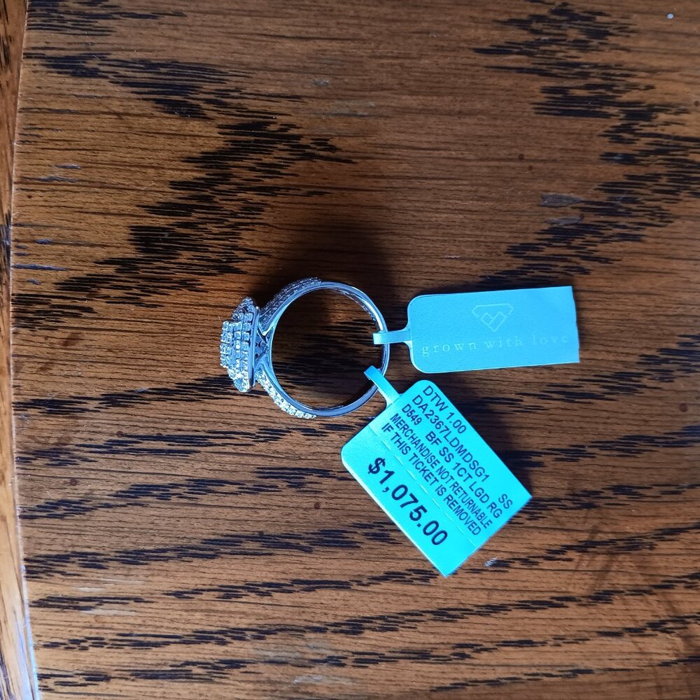 *PD* New Belk & Co.1 ct. t.w. Lab Grown Diamond Ring in Sterling Silver, size 7 - Picture 6 of 8